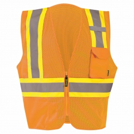 OccuNomix ECO-IMZ3P2T Type R Class 2 Economy Two-Tone Safety Vest - Orange