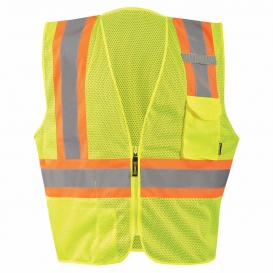 OccuNomix ECO-IMZ3P2T Type R Class 2 Economy Two-Tone Safety Vest - Yellow/Lime