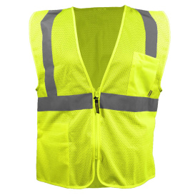 OccuNomix ECO-RYIMZ Type R Class 2 Sustainable Classic Mesh Safety Vest - Yellow/Lime