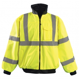 OccuNomix LUX-ETJBJ Type R Class 3 Value Bomber Jacket - Yellow/Lime