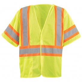 OccuNomix LUX-GCB32T Type R Class 3 Breakaway Two-Tone Safety Vest - Yellow/Lime