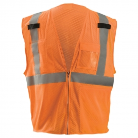 OccuNomix LUX-GCZTAB Type R Class 2 Mesh Tablet Safety Vest - Orange