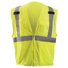 OccuNomix LUX-GCZTAB Type R Class 2 Mesh Tablet Safety Vest - Yellow/Lime