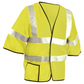 OccuNomix LUX-HSCOOL3 Type R Class 3 Dual Stripe Mesh Safety Vest - Yellow/Lime