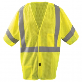 OccuNomix LUX-HSGCB Type R Class 3 Breakaway Mesh Safety Vest - Yellow/Lime