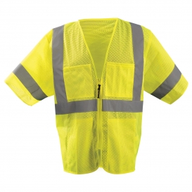 OccuNomix LUX-HSGCS Type R Class 3 Mesh Surveyor Safety Vest - Yellow/Lime