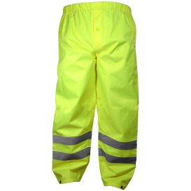 OccuNomix LUX-RSLTP Class E Lightweight Breathable Rain Pants - Yellow/Lime