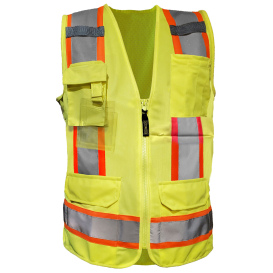 OccuNomix LUX-RYSMW Type R Class 2 Women\'s Recycled Surveyor Safety Vest