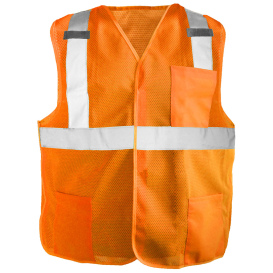 OccuNomix LUX-SSBRPC Type R Class 2 Premium 5 Point Breakaway Safety Vest - Orange