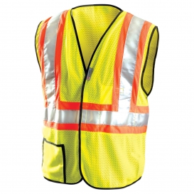 OccuNomix LUX-SSCOOL2 Type R Class 2 Premium Two-Tone Mesh Safety Vest