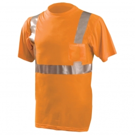 OccuNomix LUX-SSETP2 Type R Class 2 Wicking Safety T-Shirt - Orange