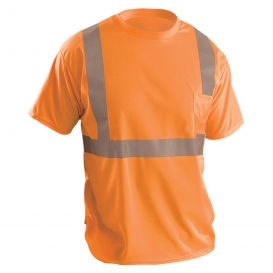 OccuNomix LUX-SSETP2B Type R Class 2 Wicking Birdseye Mesh Safety T-Shirt - Orange