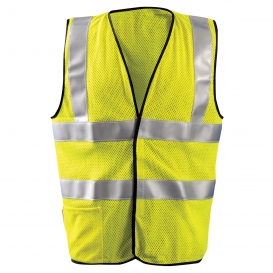 OccuNomix LUX-SSFGCFR Premium Mesh Dual Stripe FR Safety Vest - Yellow/Lime