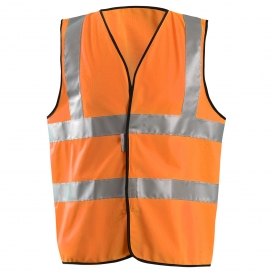 OccuNomix LUX-SSFULLG Type R Class 2 Premium Solid Dual Stripe Safety Vest - Orange