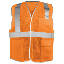 OccuNomix LUX-SSGC Classic Mesh Safety Vest - Orange