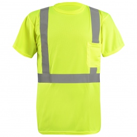 OccuNomix LUX-SSMTP2 Type R Class 2 Micro Mesh Safety Shirt - Yellow/Lime