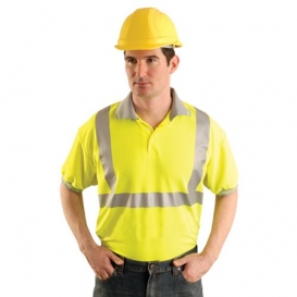 OccuNomix LUX-SSP2 Type R Class 2 Polo Shirt - Yellow/Lime