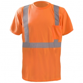 OccuNomix LUX-SSTP2BX Type R Class 2 X-Back Wicking Birdseye Safety T-Shirt - Orange