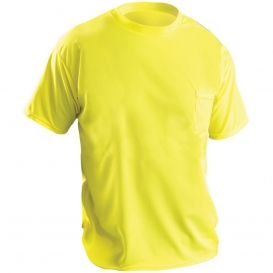 OccuNomix LUX-XSSPB Wicking Birdseye Safety T-Shirt - Yellow/Lime