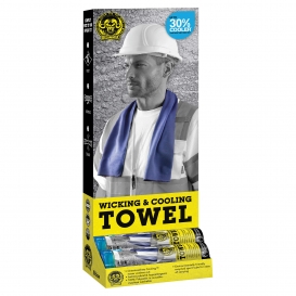 OccuNomix TD400-12DBL Tuff & Dry Wicking & Cooling Towel Display - Navy