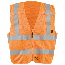 OccuNomix TSE-IMBZX Self Extinguishing Break-Away X-Back Safety Vest - Orange
