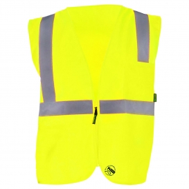 OccuNomix TSE-ISZ Type R Class 2 Self Extinguishing Solid Safety Vest - Yellow/Lime