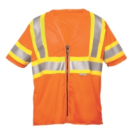OK-1 ANSI Type R Class 3 Mesh Orange Surveyor Safety Vest