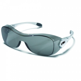 Crews OG112AF Law OTG Safety Glasses - Silver Frame - Gray Anti-Fog Lens