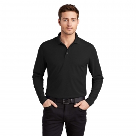 OGIO OG105 Caliber 2.0 Long Sleeve Polo - Blacktop