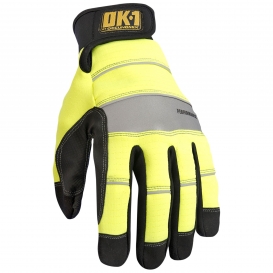 OK-1 CCG350 CoolCore Wicking Work Gloves - Yellow/Lime