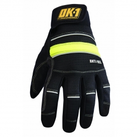 OK-1 CCG400 Anti-Vibration D3O Moisture Wicking Work Gloves - Black