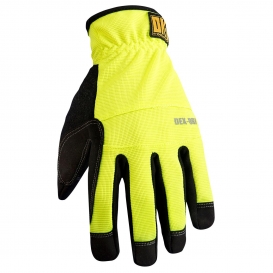 OK-1 DDG200 DEX-DRI Wicking Mechanics Gloves - Yellow/Lime