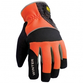 OK-1 W300 Waterproof Winter Touchscreen Work Gloves - Orange