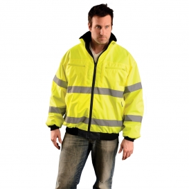 OK-1 4201 Type R Class 3 Classic Reversible Bomber Jacket - Yellow/Lime - Size 5X Only