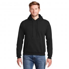 Hanes P170 EcoSmart Pullover Hooded Sweatshirt - Black