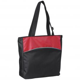 Port Authority B1510 Two-Tone Colorblock Tote - Engine Red/Black