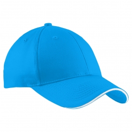 Port & Company CP85 Sandwich Bill Cap - Sapphire/White