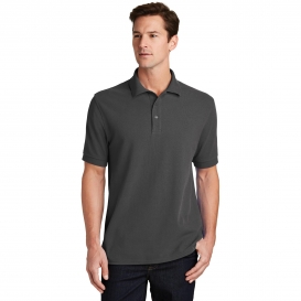 Port & Company KP1500 Combed Ring Spun Pique Polo - Charcoal