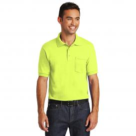 Port & Company KP55P Core Blend Jersey Knit Pocket Polo - Safety Green