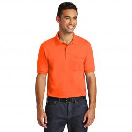Port & Company KP55P Core Blend Jersey Knit Pocket Polo - Safety Orange