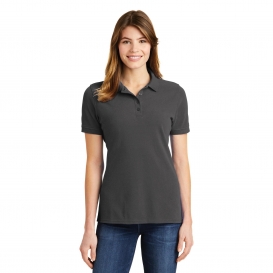 Port & Company LKP1500 Ladies Combed Ring Spun Pique Polo - Charcoal