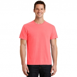 Port & Company PC099 Beach Wash Garment-Dyed Tee - Neon Coral