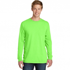 Port & Company PC099LS Beach Wash Garment-Dyed Long Sleeve Tee - Neon Green