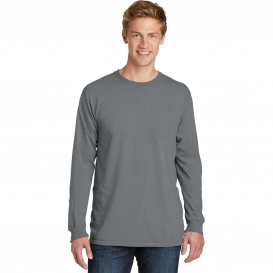 Port & Company PC099LS Beach Wash Garment-Dyed Long Sleeve Tee - Pewter