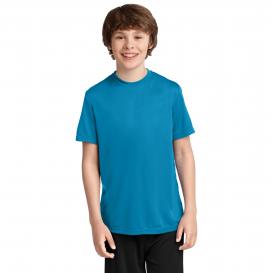 Port & Company PC380Y Youth Performance Tee - Neon Blue