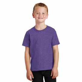 Port & Company PC54Y Youth 5.4-oz 100% Cotton T-Shirt - Heather Purple