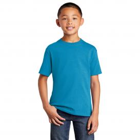 Port & Company PC54Y Youth Core Cotton Tee - Neon Blue