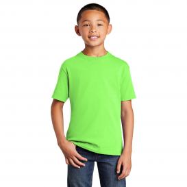 Port & Company PC54Y Youth Core Cotton Tee - Neon Green