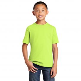Port & Company PC54Y Youth Core Cotton Tee - Neon Yellow
