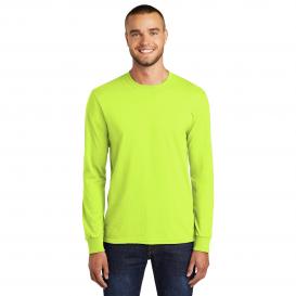 Port & Company PC55LST Tall Long Sleeve Core Blend Tee - Safety Green